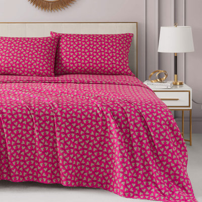 Juicy Couture Printed Microfiber Sheet Set
