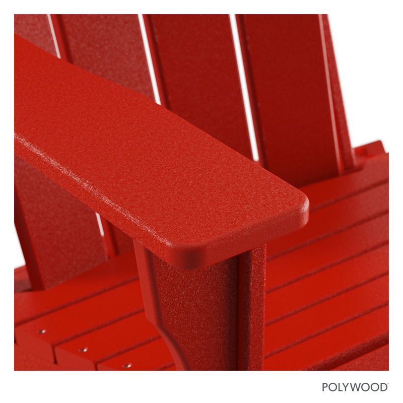 Chaise Adirondack pliante en rouge, Rouge