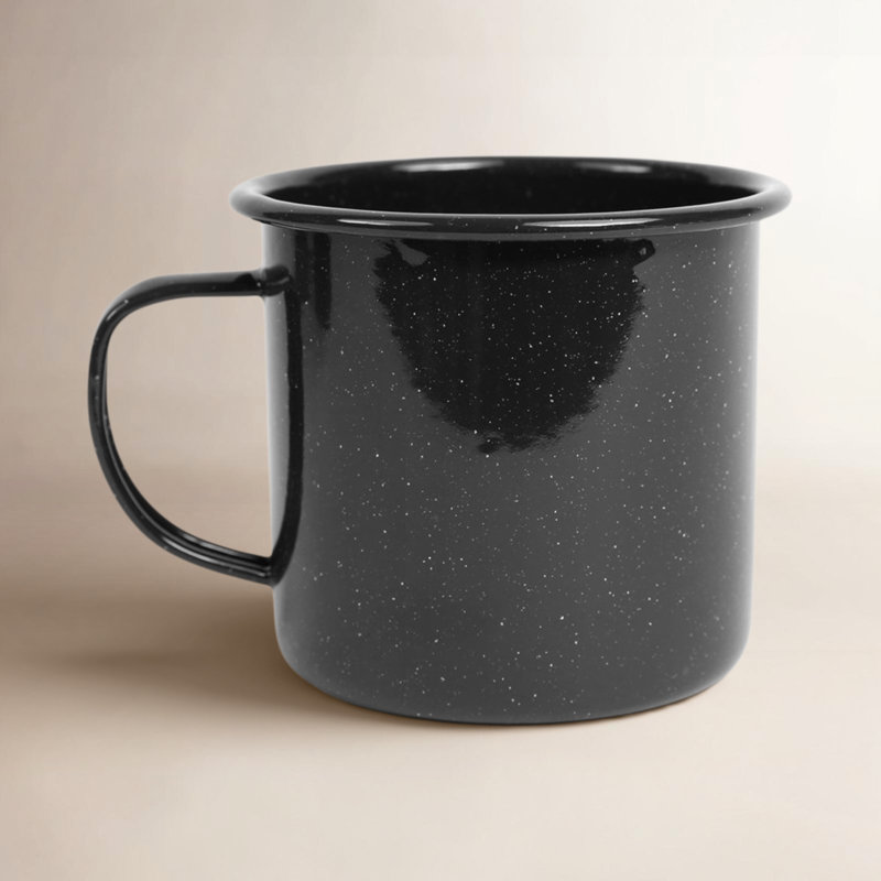 Stinson Enamelware Mug, Black
