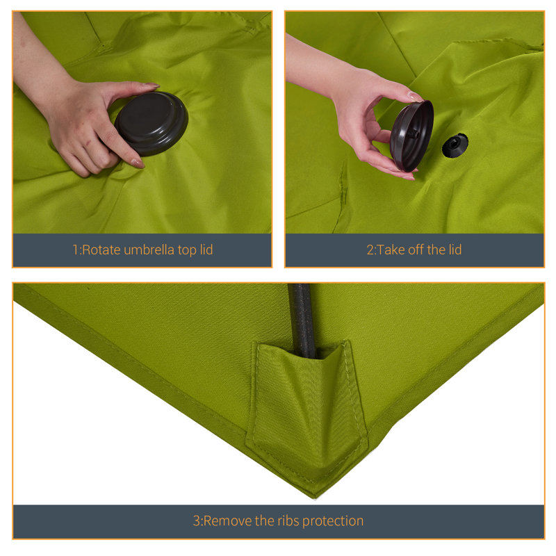 Parasol Sawyer, Vert citron, H 90 po x l 90 po x P 90 po