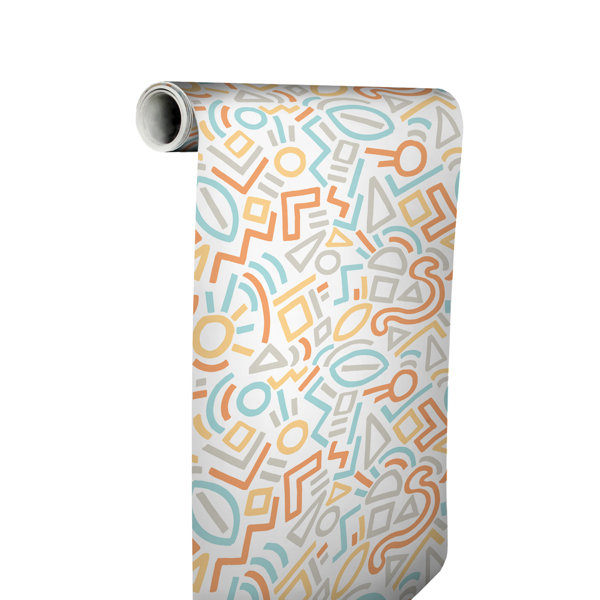 Aelfie Sage Doodle Abstract Peel & Stick Wallpaper | Wayfair