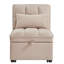 Canapé-lit simple multifonctionnel 4 en 1 avec poches de rangement, canapé-lit simple capitonné avec dossier réglable et coussins, méridienne convertible-219110982