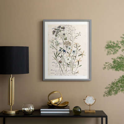 «Flea Market Botanical I», reproduction encadrée - bois massif