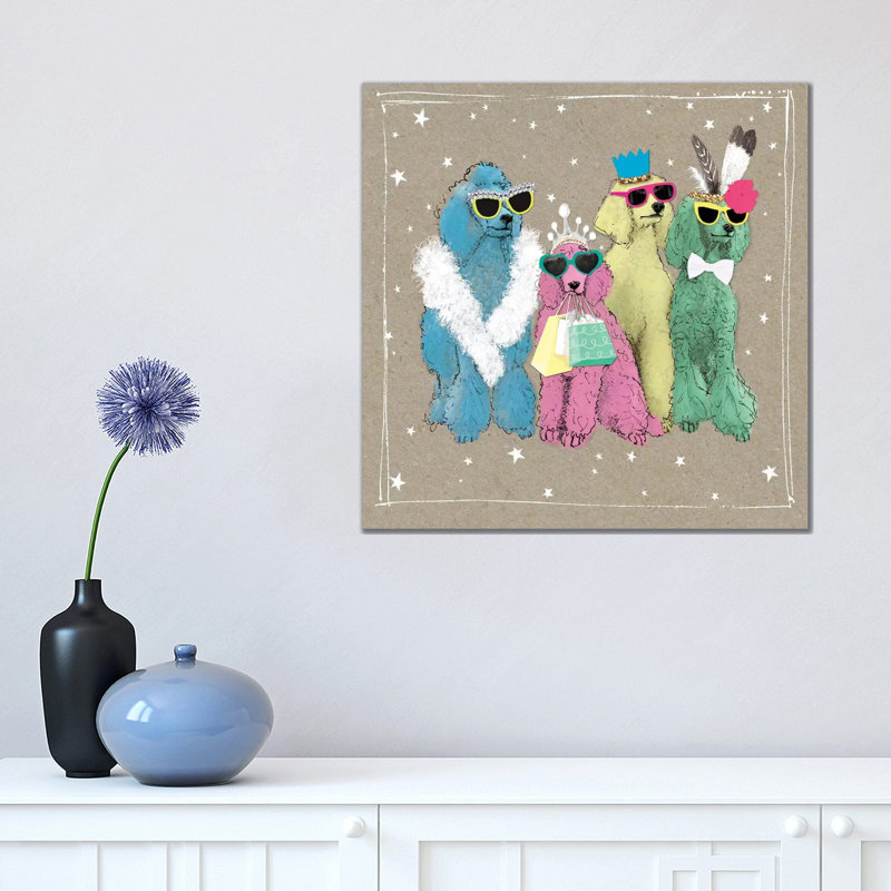 Fancypants Wacky Dogs Li by Hammond Gower - Wrapped Canvas Giclee Art Print, 45.72 cm H x 45.72 cm W x 1.91 cm D