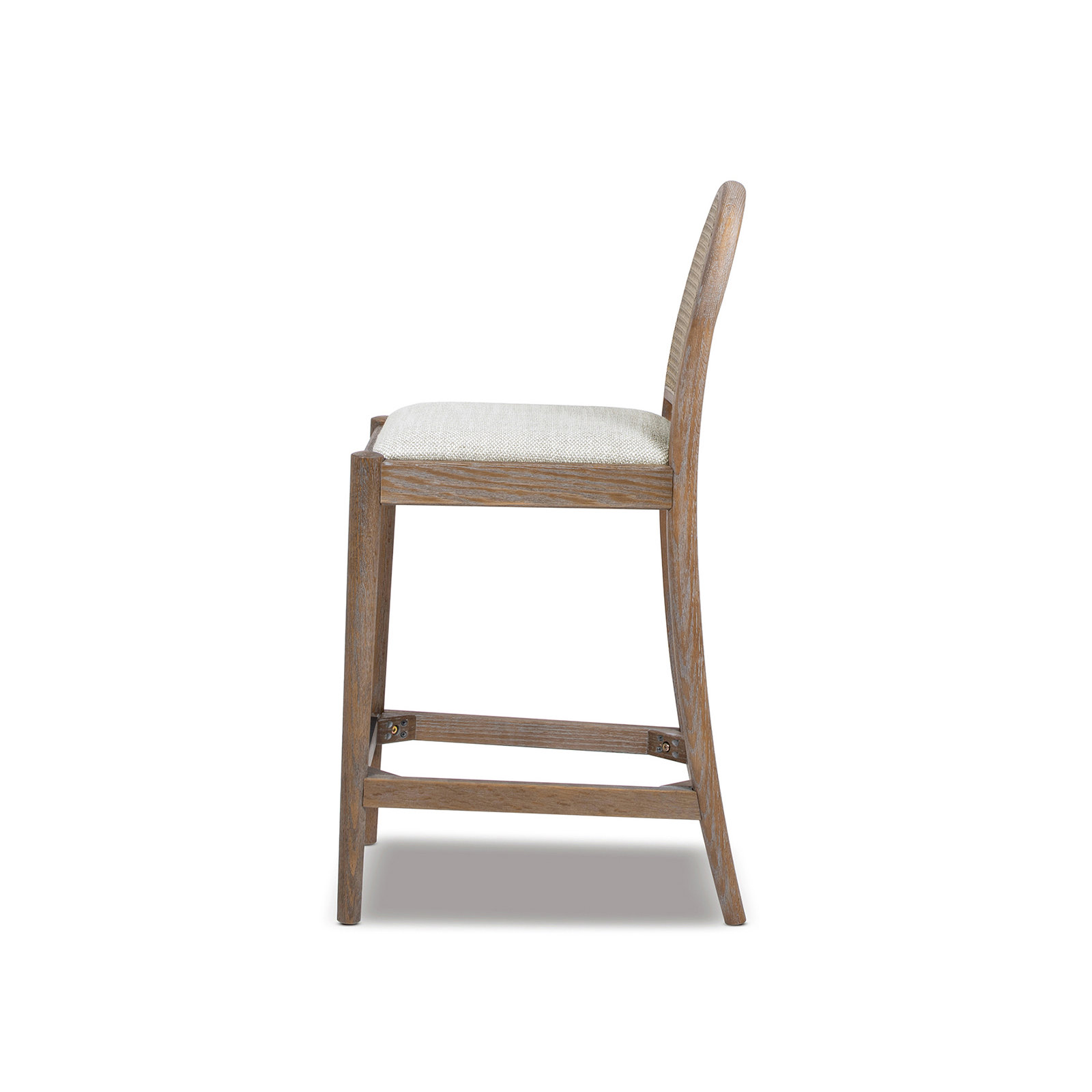Cossette Upholstered Counter Stool, Neutral Gray