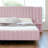 Velvet Upholstered Modern Platform Bed Set With Bedside Panel Nightstand, No Box Spring Needed-326599751-326398833-326599747