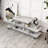 60" Glass TV Stand With Mirrored Base, 3-Tier-1274441600