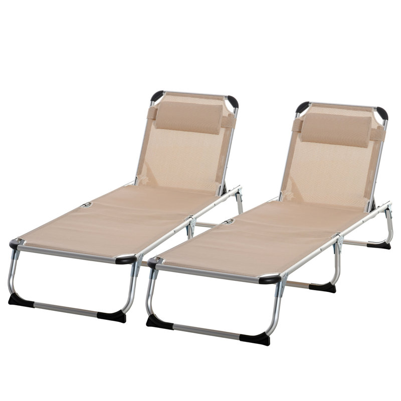 Aymelia 170cm Long Reclining Single Chaise, Khaki