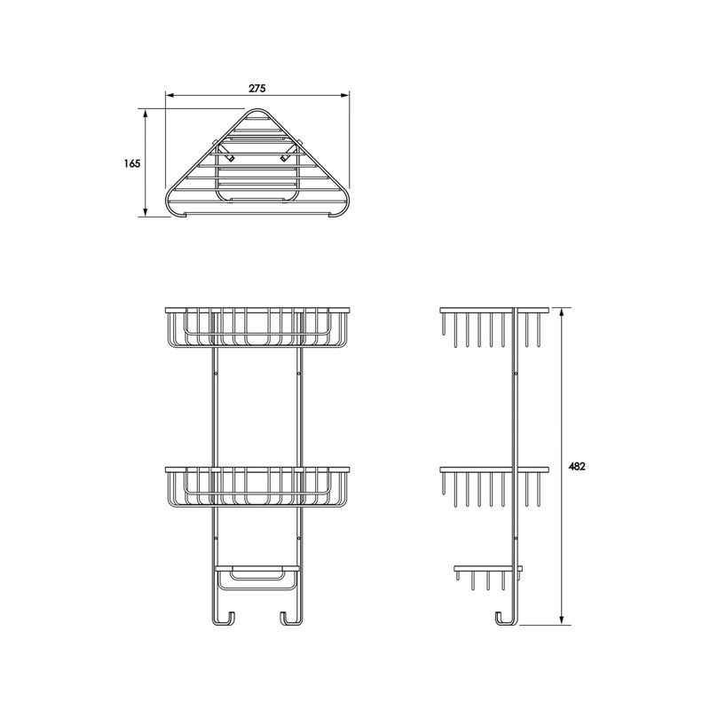 Drill / Screw Stainless Steel Shower Caddy