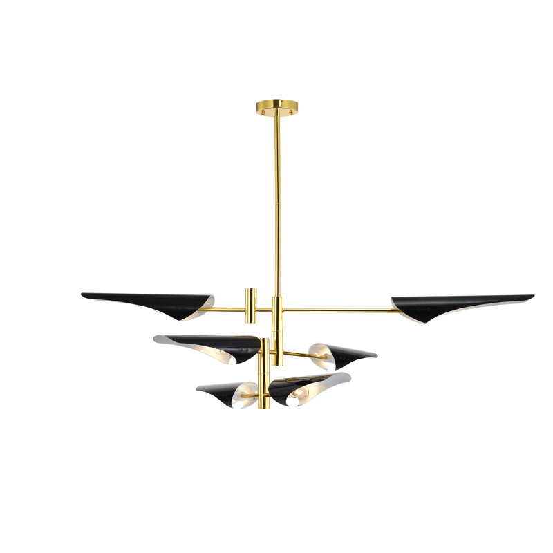 6 - Light Sputnik Modern Linear Chandelier