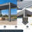 20 x 12 Ft Louvered Pergola with Pull-Down Screens, Aluminum Outdoor Gazebo with Adjustable Waterproof Roof for Patio, Deck & Hot Tub, Dark Gray -87140726-131508060-131508061