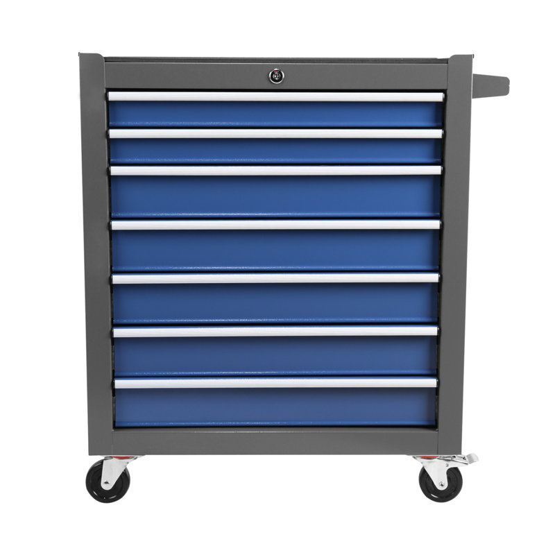 7-Drawer Rolling Tool Cart, Rolling Tool Box On Wheels, Lockable Home Repair Tool Storage Organizer, Tool Chest Cabinet For Mechanic, Garage