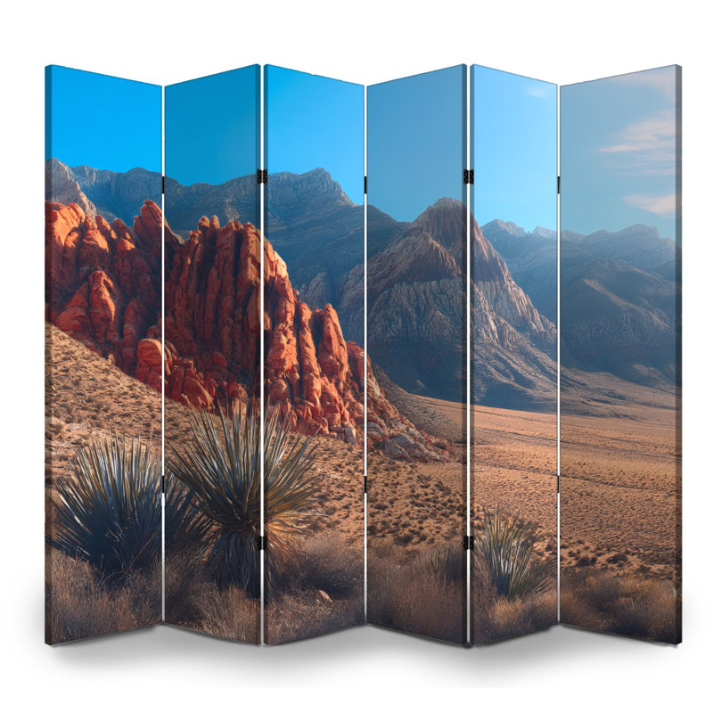 Cloison pliante 6 panneaux paravent Royal Red Rock Canyon, Couleur 4