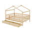 Full Size Wooden House Bed With Drawers-1894697746