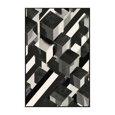 Tapis gris à motif géométrique moelleux à motifs géométriques modernes