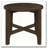 Mavis Dark Brown Round Solid Wood End Table