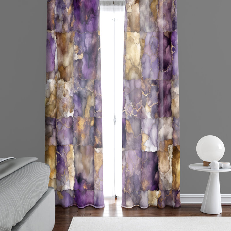 Paire de rideaux semi-transparents en polyester Arenstein, L 20 po x L 52 po