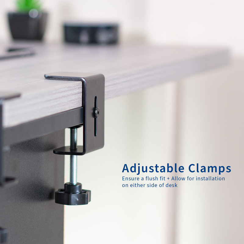 VIVO Black Corner Clamp-on Desk Drawer & Shelf System (DESK-DR3C)