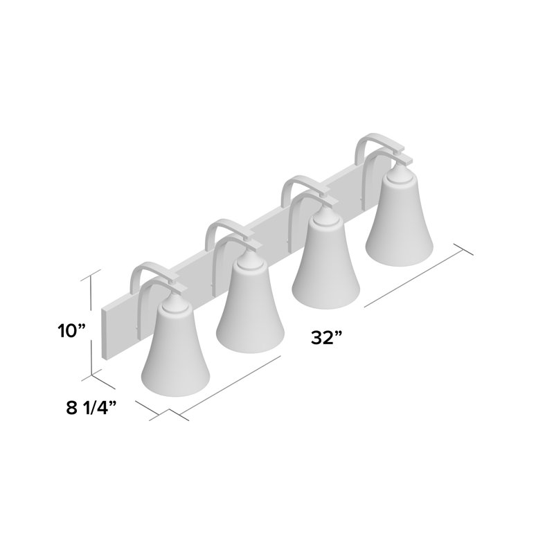 Wilma 4 - Light Dimmable Vanity Light, Satin Nickel