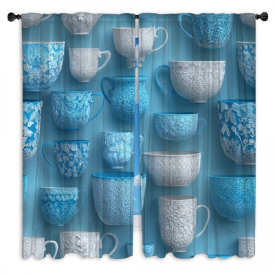 Rideaux de fenêtre à motif floral obscurcissant et obscurcissant - 2 panneaux
