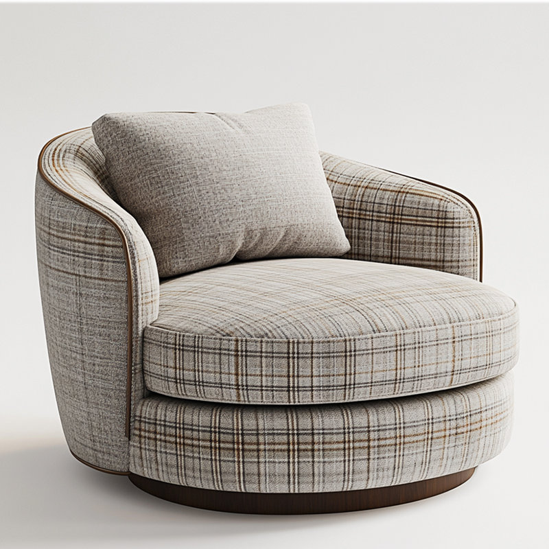 Fauteuil moderne à carreaux