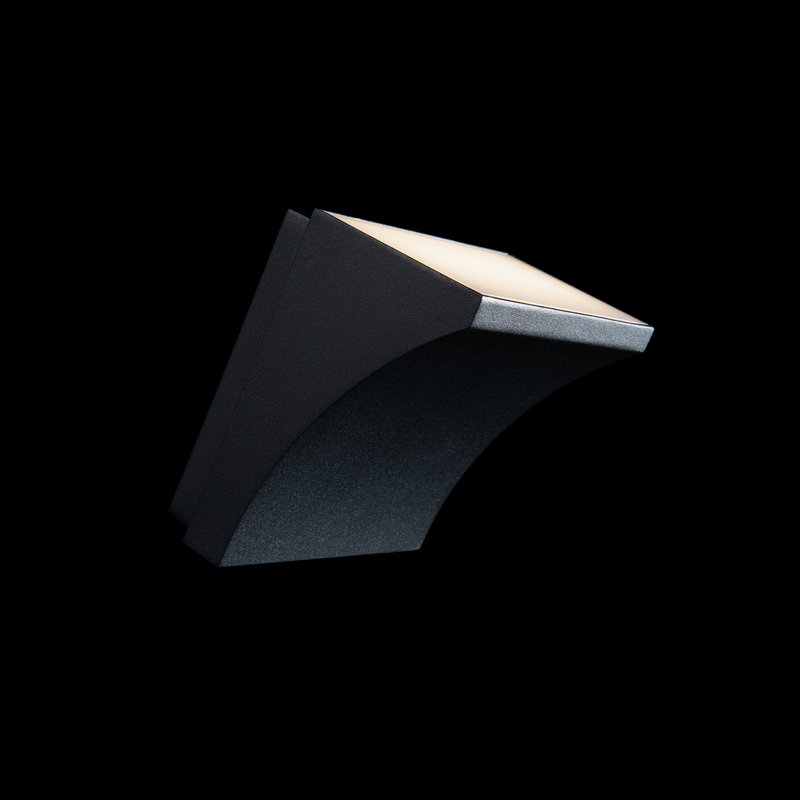 Cornice 2 - Light LED Flush Mounted Sconce, Black, 2700K