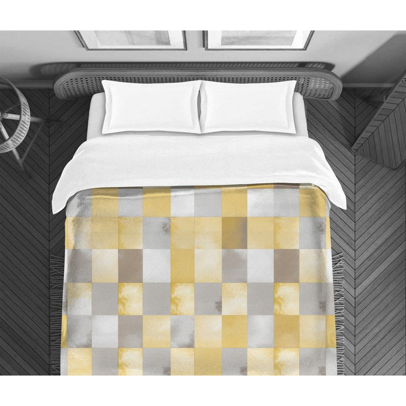Checkered Comforter, Twin Extra Long Comforter