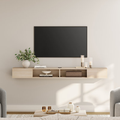  Floating TV Stand，Oak