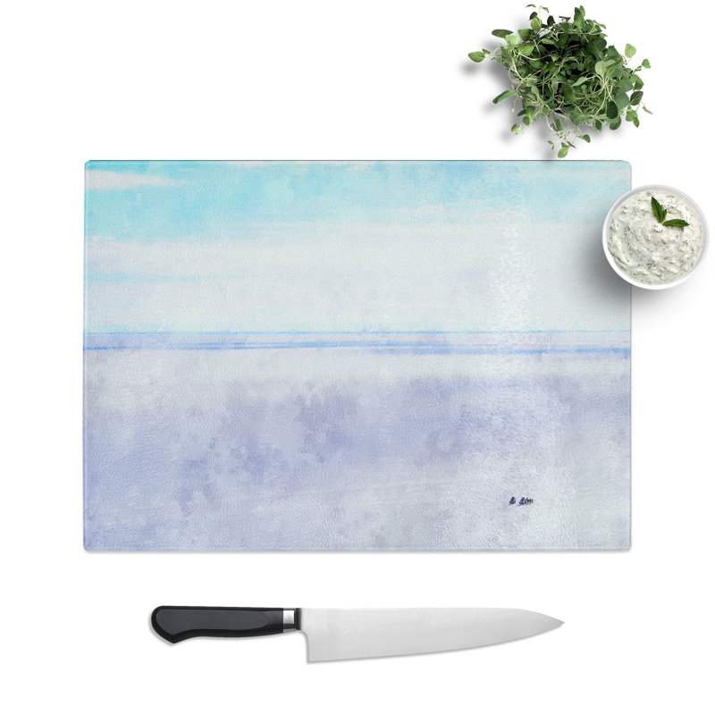 Tempered Glass Desert Driving Chopping Board, 28.5 cm x 39 cm