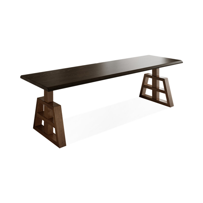 Dark Walnut Rectangular Solid Wood desks, 29.53" H x 86.61 x 23.62" D