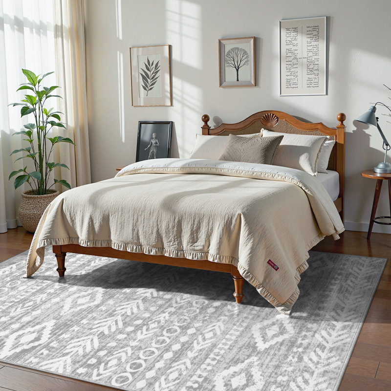  Tapis lavable pour tapis de salon, Rectangle 5 pi x 7 pi