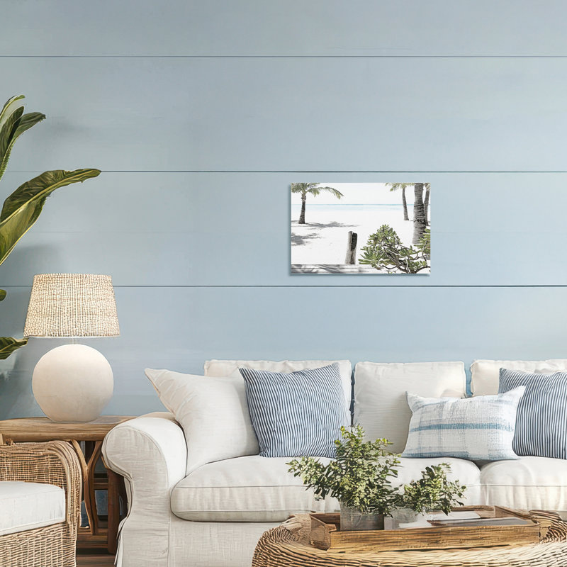 Toile de paysage Shoreline Palms, conception par Noah Bay, H 16 po x l 24 po