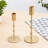Elegant Beaded Metal Candlestick Holders Set Of 3, Vintage Taper Candle Holders For Wedding Decor, Table Centerpiece, And Home Decoration-717043711