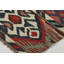 Vintage  Bidjar Kilim, Tribal Geometric In Red, Navy, And Ivory - Rug & Kilim
