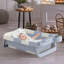 Foldable Baby Bath Tub Newborn Support Seat with Cushion & Thermometer Collapsible Infant Bathtub with Digital Display Soft Star Mat, Non-Slip Feet for Travel & Indoor Use-1872145124