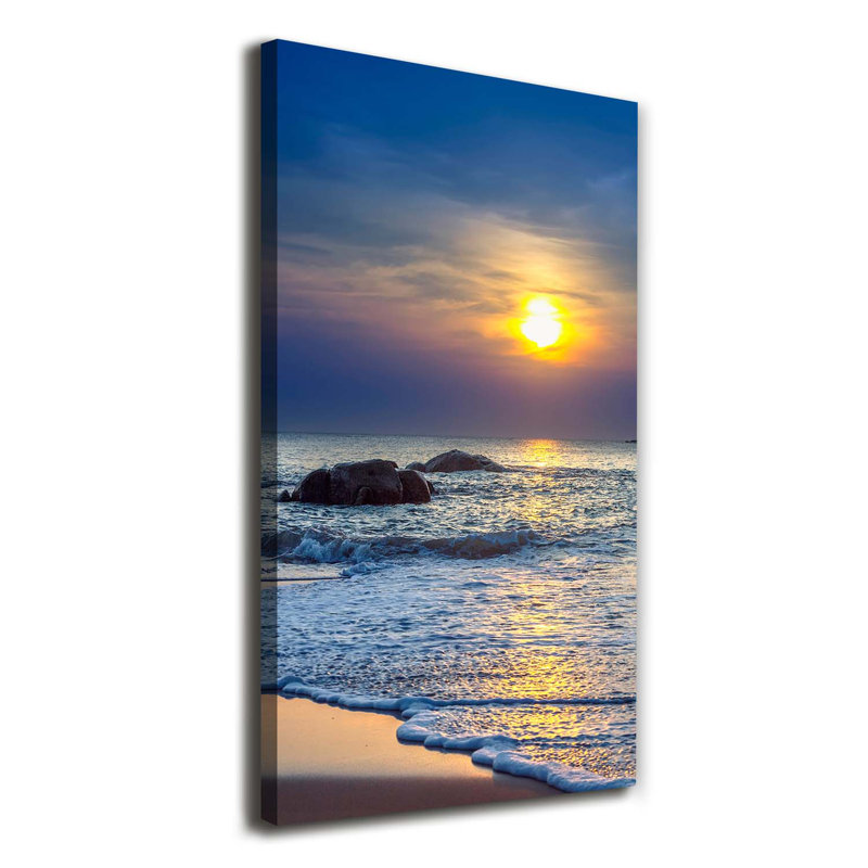Sunset Beach - Wrapped Canvas Print