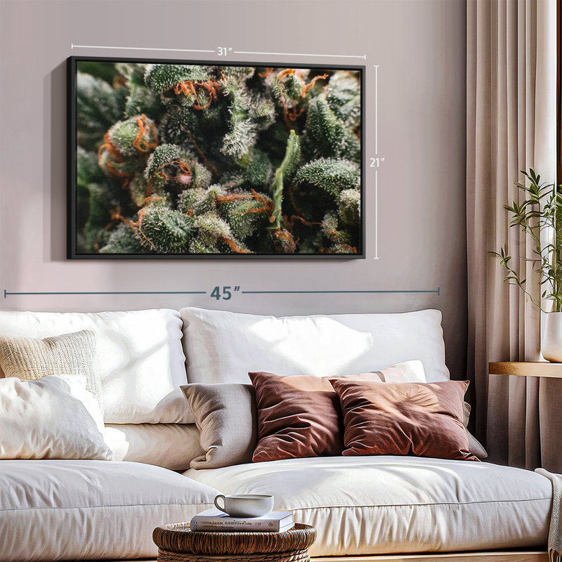 Reproduction sur toile de trichomes glandulaires, H 21 po x l 31 po