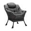 Chaise longue surdimensionnée avec accoudoirs - Chaise de lecture moelleuse pour le salon, la chambre à coucher et les petits espaces - Support ergonomique et structure en acier robuste - Assemblage facile et base antidérapante