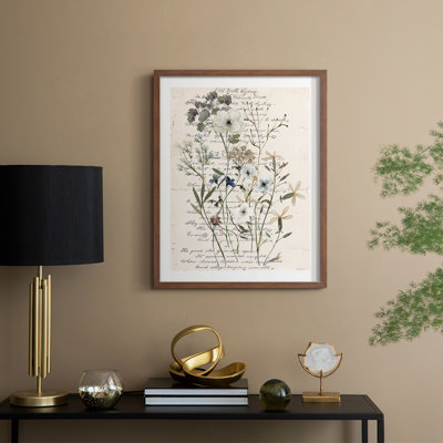 «Flea Market Botanical I», reproduction encadrée - bois massif