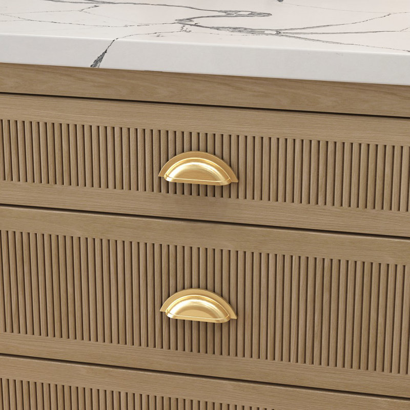 4424 Cup Pull, Satin Brass