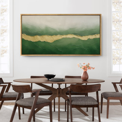 Grande impression sur toile encadrée, reproduction d'art abstrait neutre pour décoration murale moderne minimaliste