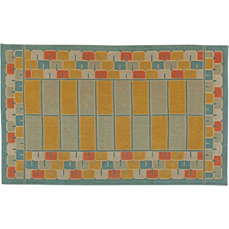 Modern One-of-a-Kind Rectangle 6'6" X 10'8" Hand Knotted Area Rug