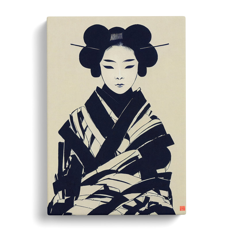 A Marvellous Geisha - Wrapped Canvas Print, 50cm H x 35cm W x 3cm D