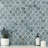 Midnight Tide Lantern 10 in. x 10 in. Glossy Glass Mosaic Wall Tile
