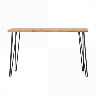 Table basse Natural Acacia Live Edge avec pieds en fer noir mat - Élégante pour le salon