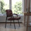 Chaise d'appoint de réception rembourrée et capitonnée en cuir LeatherSoft Haeger