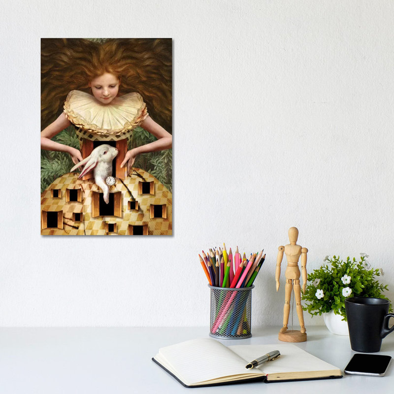 " Hello Alice " by Catrin Welz-Stein, No Mat, Wrapped Canvas, 12" H x 8" W x 0.75" D