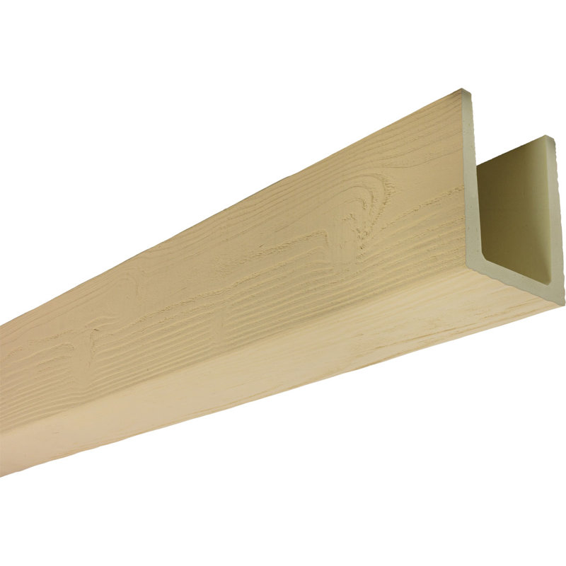 Heritage Timber Mena Faux Wood Beam, Primed Tan, 5.5" H x 5.5" W x 96" D