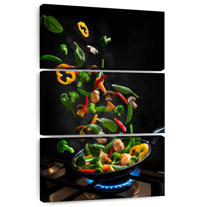 Yarlin volant de légumes sautés, H 50 po x l 32 po