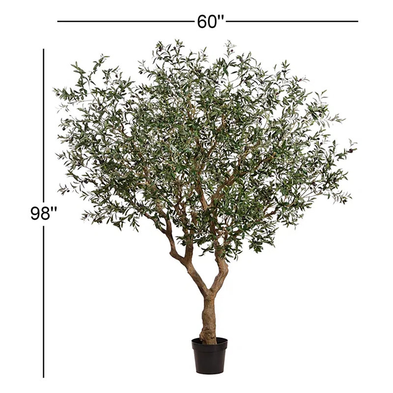 98" Artificial Olive Tree in Pot